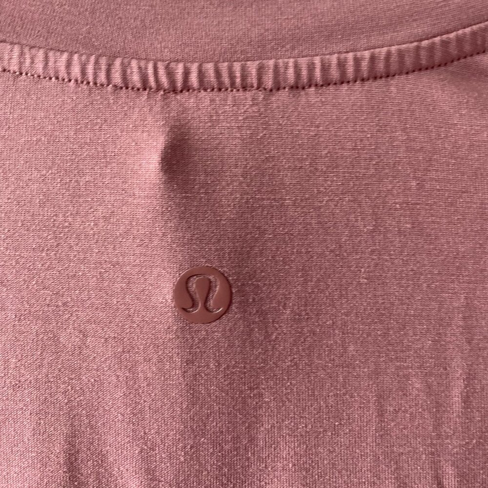 Lululemon Womens Dusty Rose Pink Side Ruched Minimalist Modern Cozy Top Size 8 - Picture 7 of 9